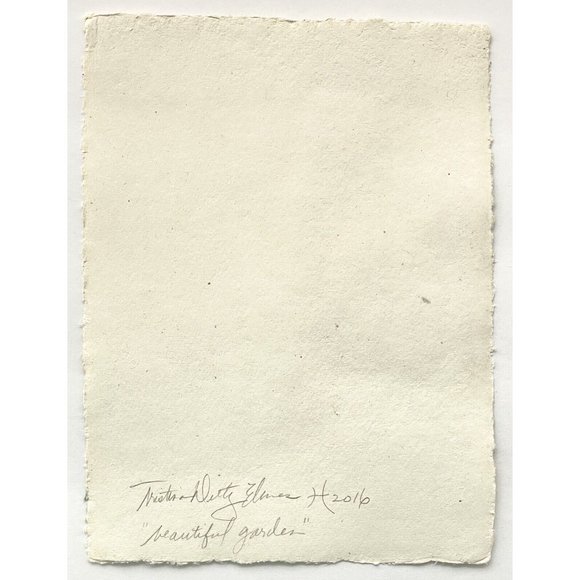 Original Art “Beautiful Garden” Artwork Signed Asian Fusion Painting 9”x12” - Picture 5 of 5